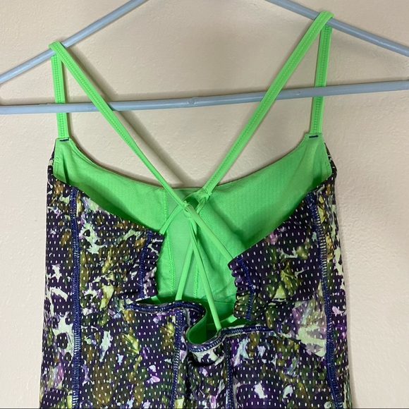 LULULEMON floral sport multi Dancing Warrior strappy back tank top 4 - Picture 5 of 9